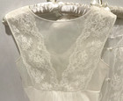 VTG Shadowline White Bridal Peignoir Lace Sheer Pearls Long Gown Robe Slippers — photo 7