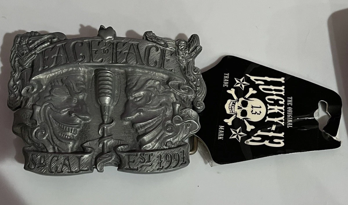 Lucky 13 Love Sucks‎ Heart Skull Crossbones Belt Buckle Y2K Goth Punk Lucky 13 Belt Buckle - Etsy Canada main image 4
