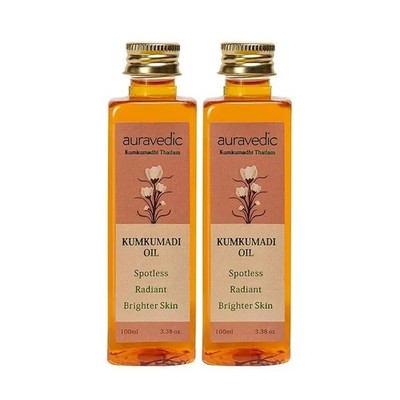 2er Pack Auravedic Kumkumadi Öl je 100 ml gesunde Haut & sichtbarer Glanz z1