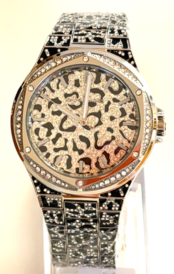 MICHAEL KORS MK7408 Lennox Animal Pavé SILVER-Tone Ladies Watch