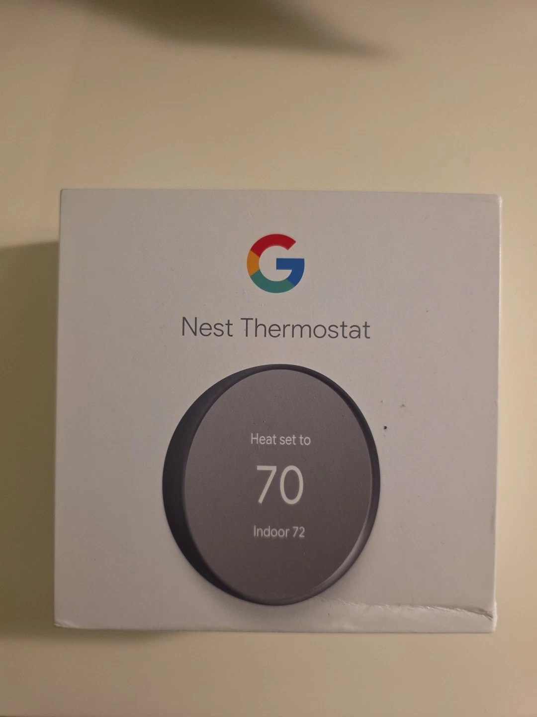 New Google Nest Thermostat w/ Temperature Sensor Charcoal Open Box