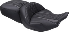 Mustang 89411 Deluxe One-piece 2-up Seat - Diamond - Black Stch - Fltflh 23-25 Mustang 89411 Deluxe One-piece 2-up Seat - Diamond - Black Stch - Fltflh 23-25