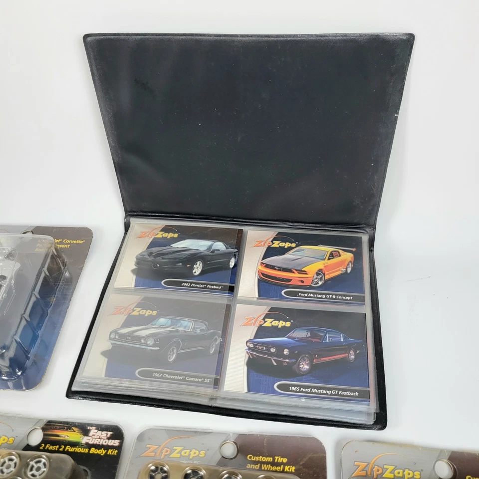 Vintage LOT ZIP ZAP MICRO RC CARS Wheel Kits Body Kits RadioShack Card Book New! - Image 2 of 4