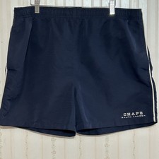 VTG Chaps Ralph Lauren Men  s Large Blue Swim Trunks Beach Pockets Mesh Lining