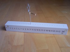 Adventskalender Holz weiß, beleuchtet, 39,5 x 5 x 5 cm, neu unbenutzt