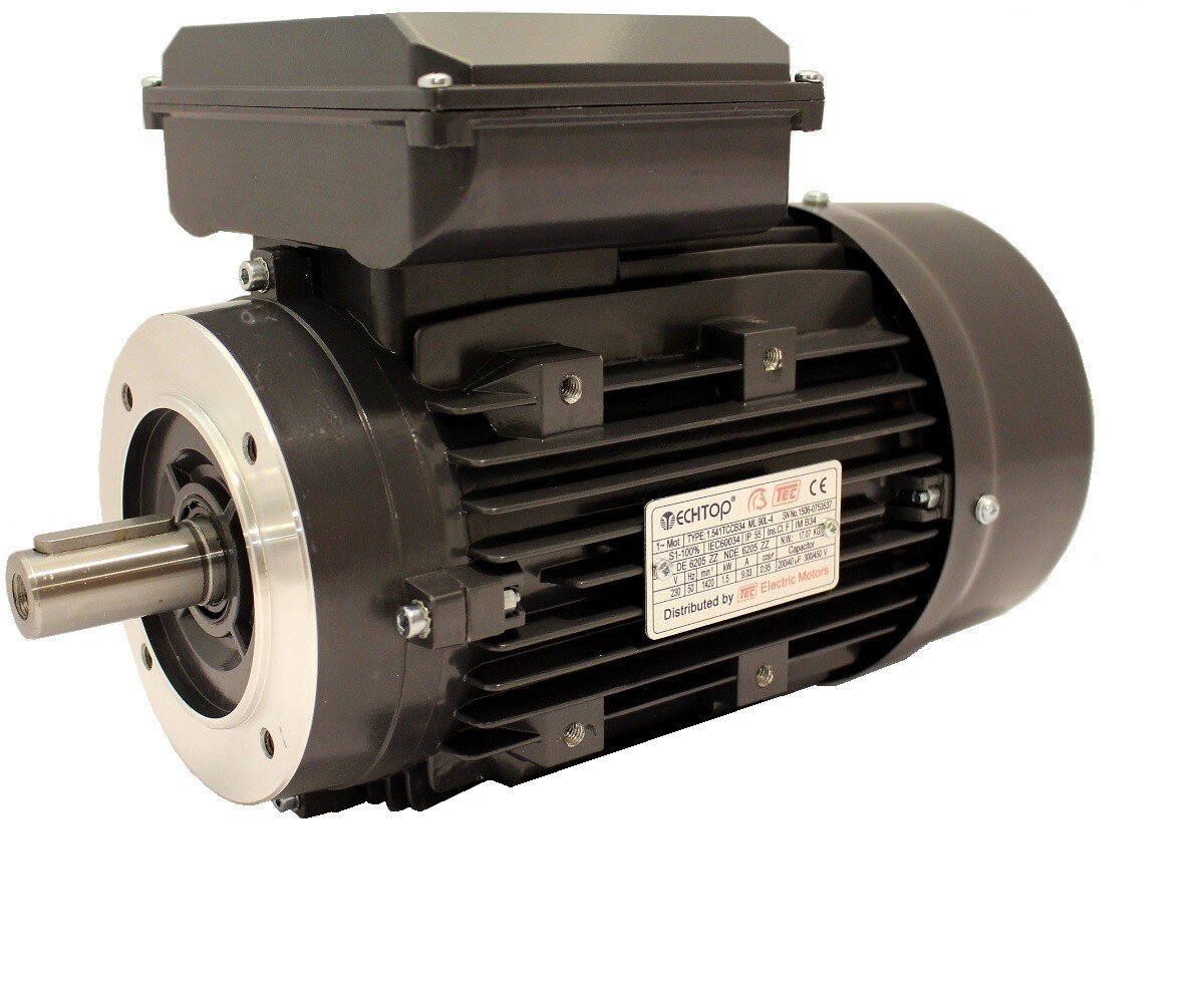 TEC Single Phase 240v Electric Motor 2 Pole with foot flange