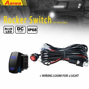 Car 300W 40A Wiring Harness Kit Laser Rocker Switch Controller For Working Light