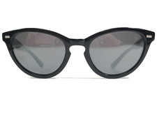 Morgenthal Frederics Sunglasses 041 GARBO Black Cat Eye Frames w/ Purple Lenses