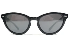 Morgenthal Frederics Sunglasses 041 GARBO Black Cat Eye Frames w/ Purple Lenses