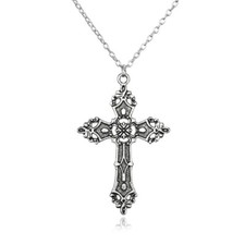 for Cross Christ Vintage Bohemian Pendant Gothic Necklace Women Men Chain Jewelr