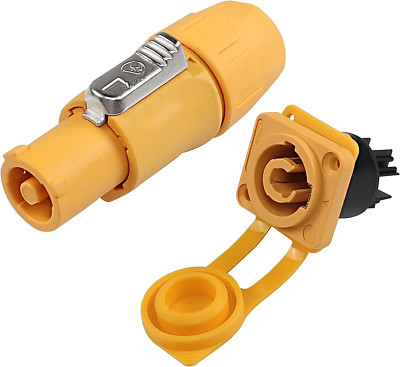 XMSJSIY Powercon Adapter Connector 3Pin 20A 250V Männliche Weibliche Panel Mount