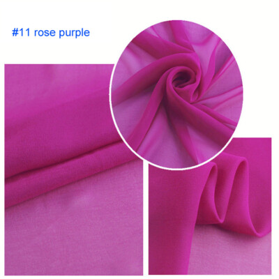 1 Meter X 1.14 Meter Plain Silk Material Georgette Sheer Fabrics For Dress Scarf