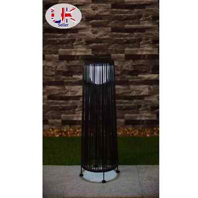 66cm Solarbetriebene Deko Rattan String Bodenleuchte Kaltweiß Garten Außen