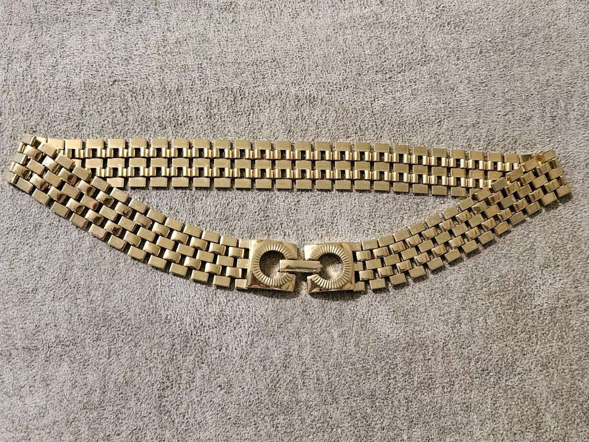 Vintage 80s Watch Chain Link Choker Necklace Gold Plated | eBay Vintage 80s Watch Chain Link Choker Necklace Gold Plated | eBay