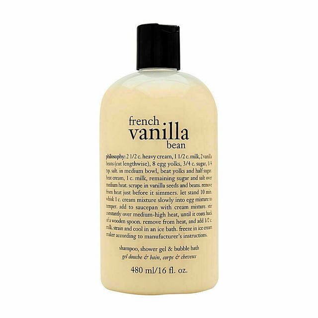 Philosophy French Vanilla Bean 16.0 oz Shampoo, Shower Gel, Bubble Bath