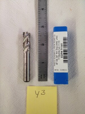 1 NEW NIAGARA 7/16'' ROUGHING HSCO ENDMILL. 71141. 4 FL. 1'' LOC. USA (Y3)