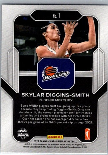 2022 Panini Prizm WNBA #1 Skylar Diggins-Smith Lejos Casi Como Nuevo - Imagen 2 de 2