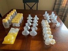 Lot x 43 P Breast Feeding Storage Bottle Connectors  Replacement Shields  