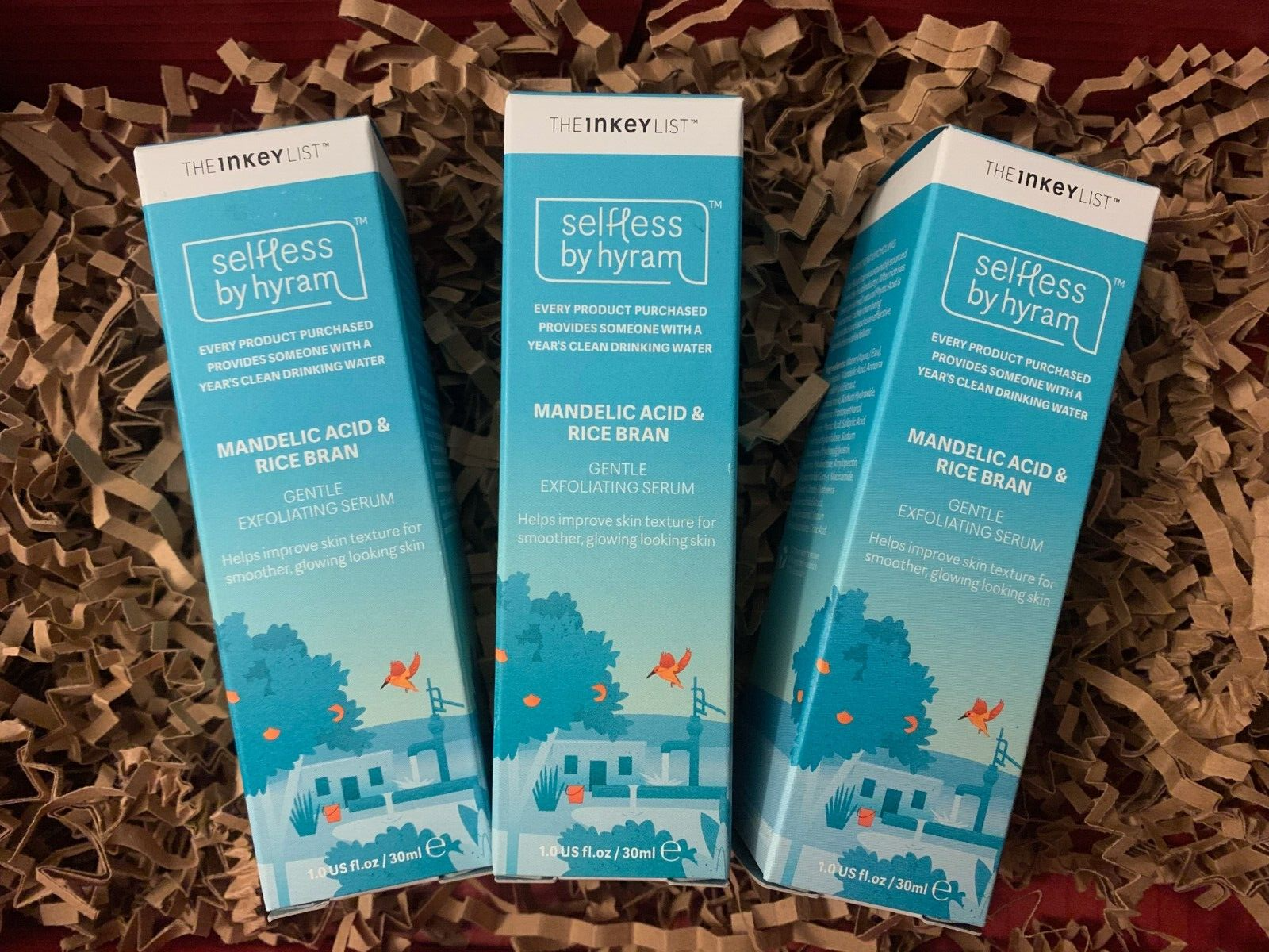 3x THE INKEY LIST Selfless By Hyram, Mandelic Acid & Rice Bran Exfoliating Serum