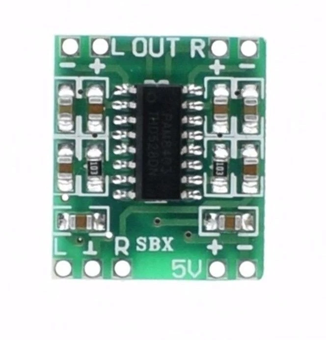 MINI AMPLIFICATORE DIGITALE 3 + 3W 2,5-5V CLASSE D MODULO PAM8403  - Immagine 2 di 4