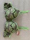 “New” Elegant Bra Panty Set Size 32A/S Color Green/brown — photo 3