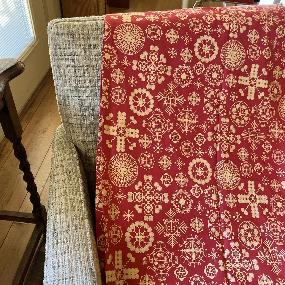 Panel de cortina IKEA Wilj rojo y blanco sin dobladillo 24 x 116 tela moderna Scandi NUEVO Foto 2 de 4