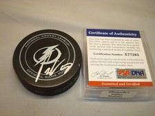 Ondrej Palat Signed Tampa Bay Lightning Official Game Hockey Puck PSA/DNA COA 1A