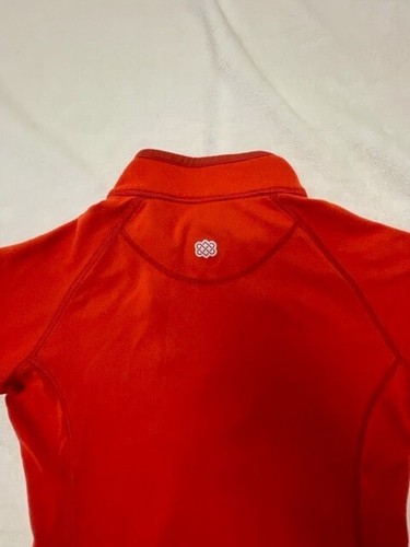 Sherpa Adventure Gear 1/4 Zip Pullover Sleeve Pocket Sweater Orange Womens M - Picture 9 of 13