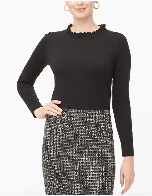 j crew factory ruffle sweater