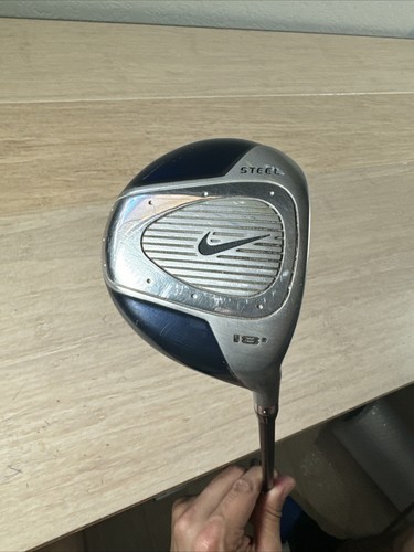 Nike 18 Degree Blue Carbon Shaft Original Grip 40in Steel Head Fairway 3 Wood RH - Picture 2 of 7
