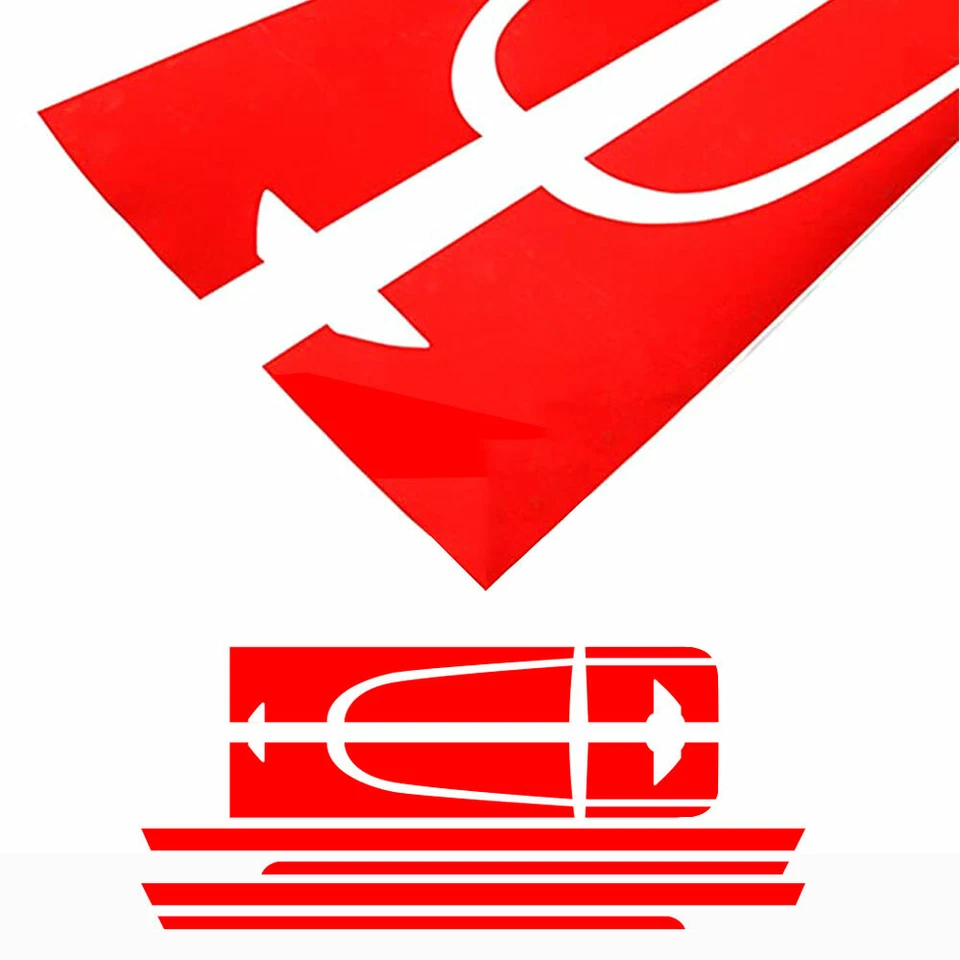 Red Racing Hood Side Trunk Sticker Stripe Kit For Mini Countryman Cooper S R60 - Изображение 2 из 4