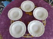 5 Assiettes Creuses Blanches