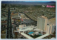 c1960 Las Vegas Nevada NV Postcard Hotel Sahara Looking North Downtown Area View