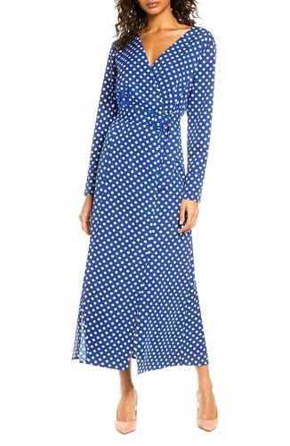 1901 Nordstrom Polka Dot Maxi Dress Sz 