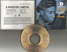 D KNOWLEDGE dknowledge 1995 Rare 8TRX SAMPLER PROMO DJ CD Single Quincy Jones