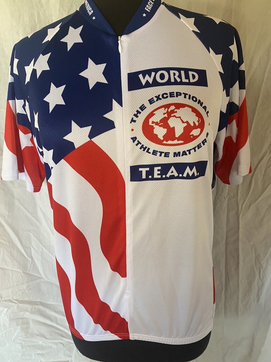 PACTIMO Cycling Bike Race Jersey Mens Large USA WORLD TEAM