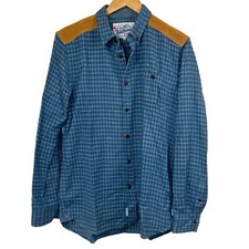 Penfield Trailwear Men's Plaid Flannel Button Down Camp Shirt Size M Western