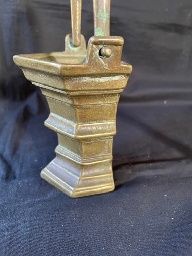Rare Ancien Bronze Église Française Bronze Bronze Bronze Bronze Bronze Bronze Bronze Baisseau avec 2 Figurines - Photo 6 sur 7