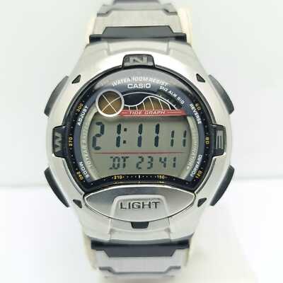 Casio W-753 Illuminator Tide Graph 2926 Quartz Digital Vintage Watch