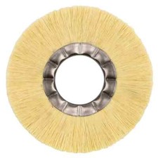 Weiler 20180 Wheel Brush: 6" Wheel Dia, Crimped, 2" Hole, Natural Fiber