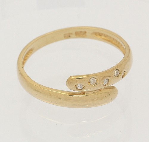 in aus 750er 18 kt gelb gold mit diamant diamantring goldring