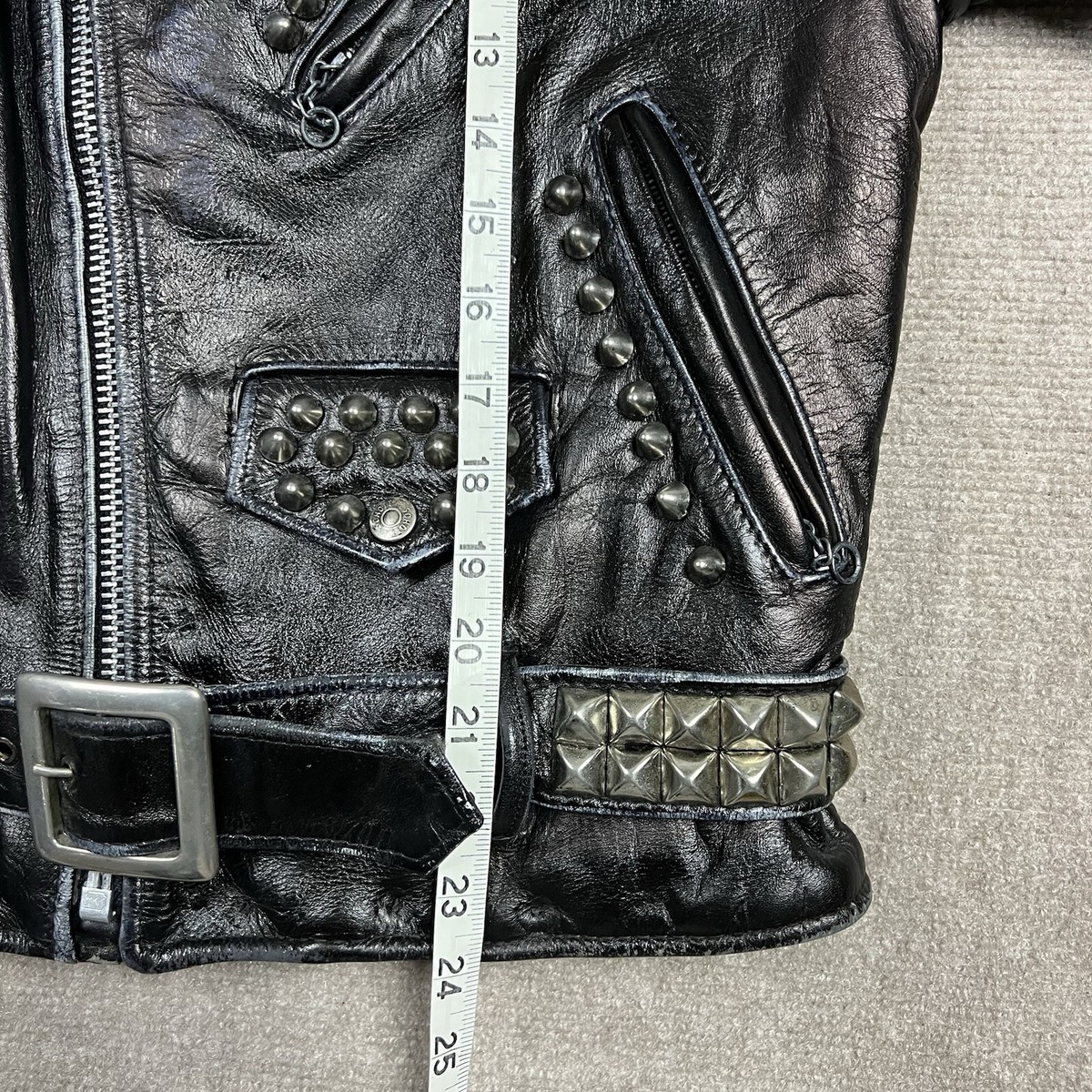 Vintage 80s Schott Perfecto 125 118 Motorcycle Leather Jacket Size