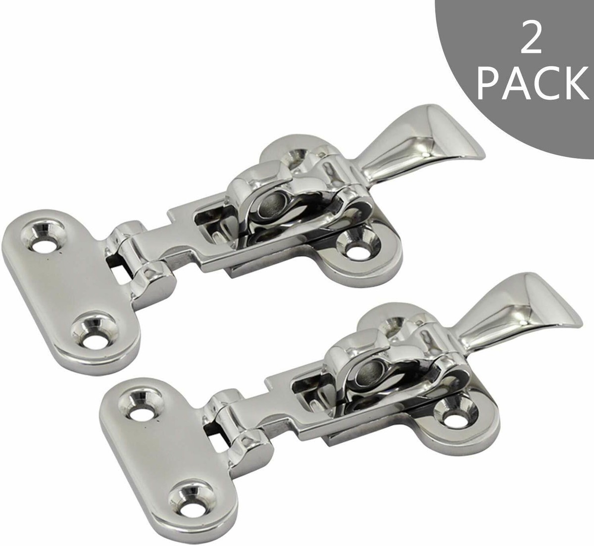 2X 316 Stainless Steel Anti-Rattle Toggle Latch Cabinet Clamp Lock