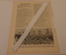 PRO PATRIA - MESTRINA squadre foglio/pagina tratto Almanacco Calcio Rizzoli 1958