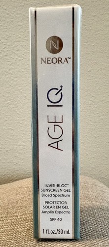 NEORA AGE IQ INVISI-BLOC Sunscreen Gel SPF 40 / 1 fl.oz NEW Sealed Exp: 9/2025