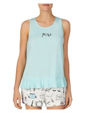 KATE SPADE NEW YORK Intimates Aqua Ruffled Tank Bridal Pajama Top M