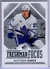 2023-24 Upper Deck SP Authentic Matthew Knies Freshman Focus Card # FF-6