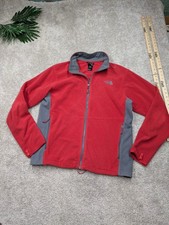 The North Face Jacket Mens L Large Red Full Zip Fleece 