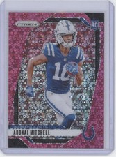 2024 Panini Prizm Football Adonai Mitchell #303 Pink No Huddle /25 RC