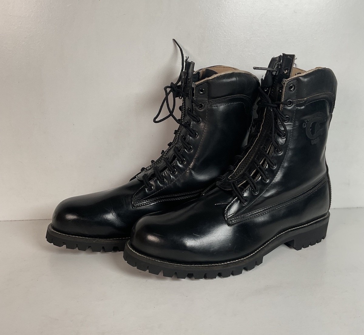 Vintage Chippewa Ruttman Paratrooper Boots 12 C USA Made Steel Toe